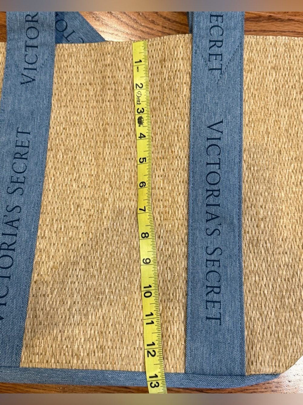 NWT! Victoria's Secret Tote with Denim Blue Straps - Picture 5 of 7